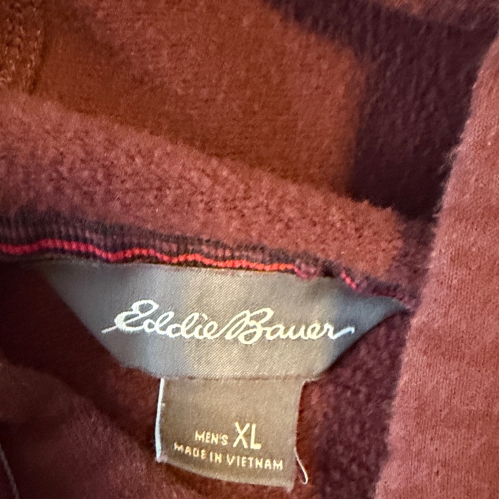 Eddie Bauer Burgundy Men's Hoodie - Picture 2 of 5